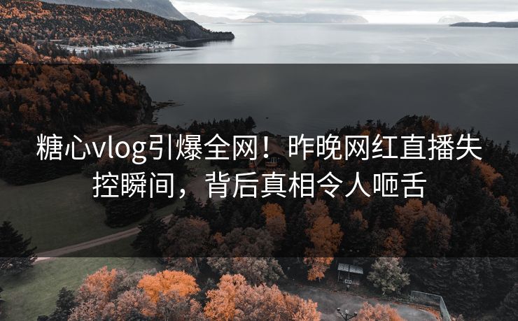 糖心vlog引爆全网！昨晚网红直播失控瞬间，背后真相令人咂舌