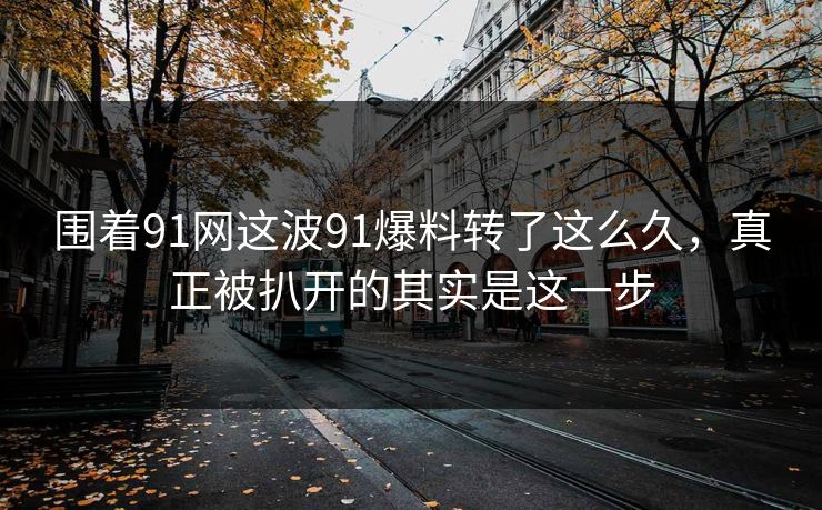 围着91网这波91爆料转了这么久，真正被扒开的其实是这一步